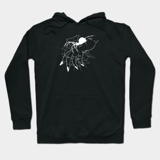 Spider web , woman hand with spider, witch , black nails Hoodie